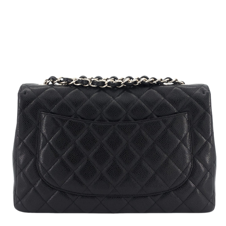 Jumbo Quilted Caviar Classic Flap Bag