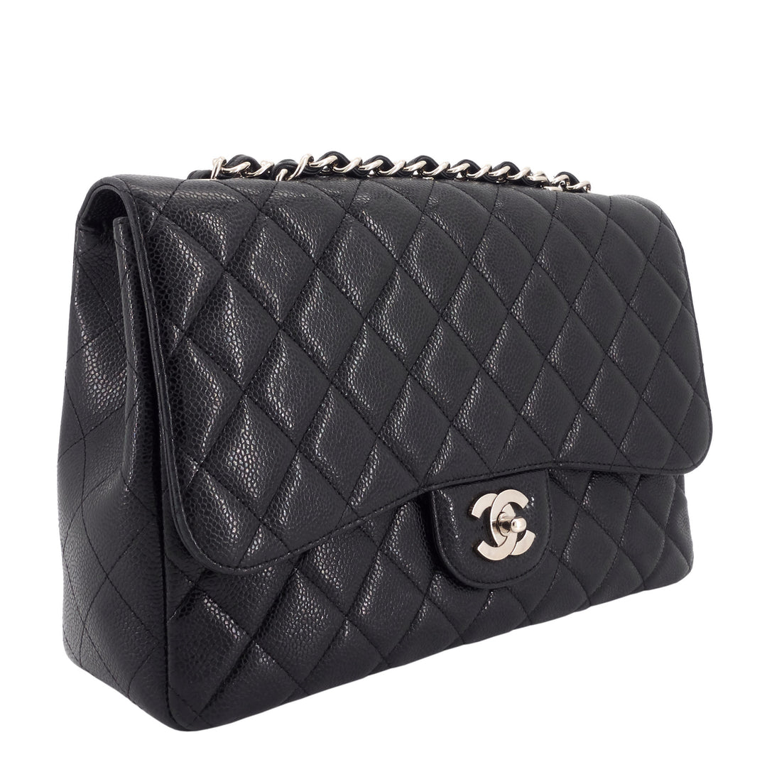 Jumbo Quilted Caviar Classic Flap Bag