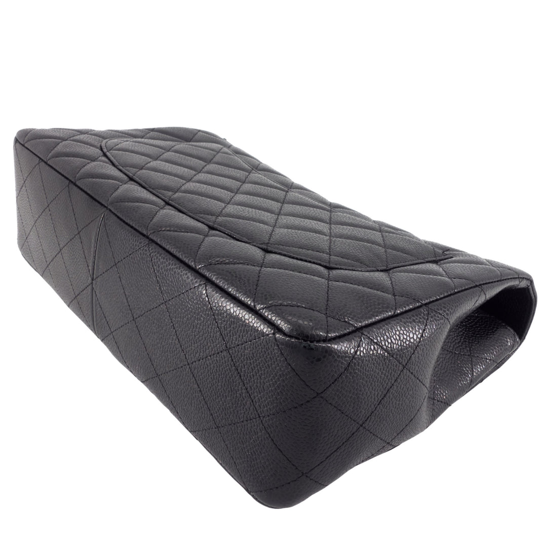 Jumbo Quilted Caviar Classic Flap Bag