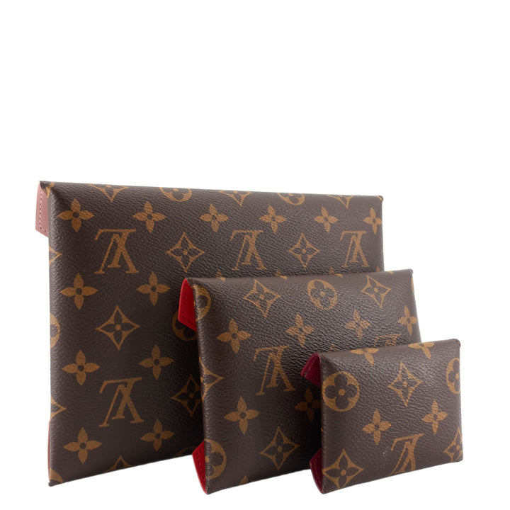 Kirigami Monogram Canvas Pochette Set