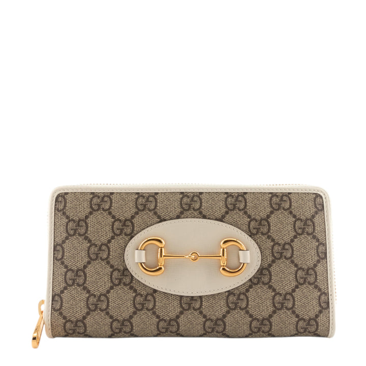 Horsebit 1955 GG Supreme Canvas Zip Around Wallet
