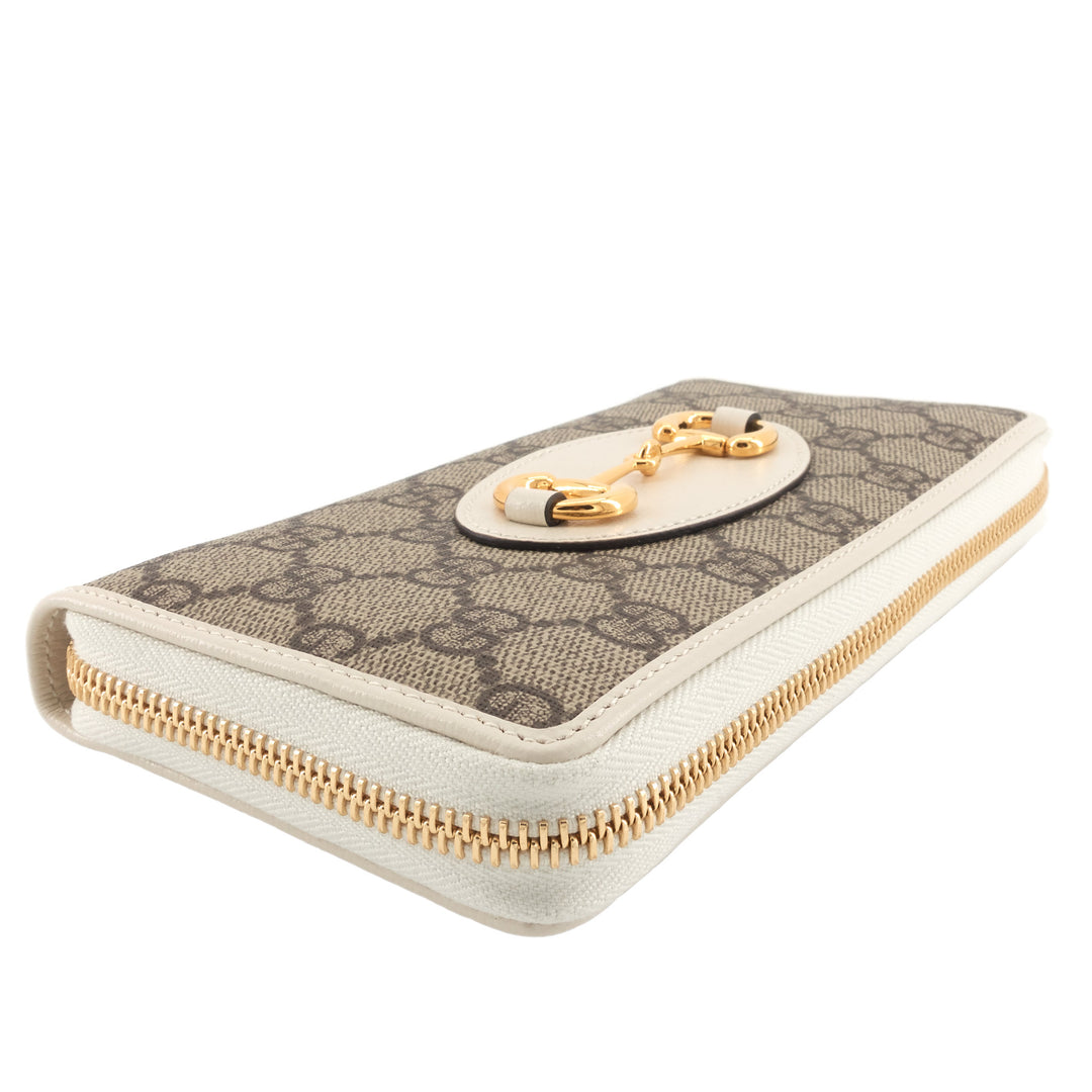 Horsebit 1955 GG Supreme Canvas Zip Around Wallet