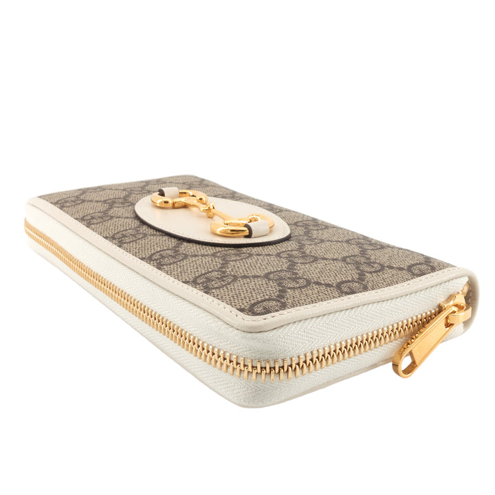 Horsebit 1955 GG Supreme Canvas Zip Around Wallet