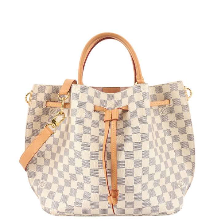 Girolata Damier Azur Canvas Tote Bag