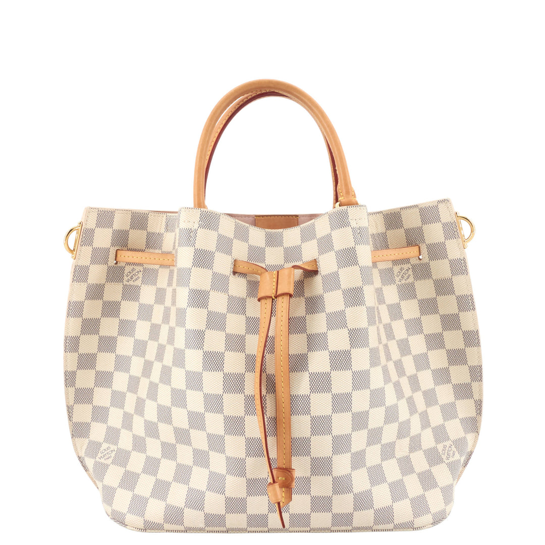 Girolata Damier Azur Canvas Tote Bag