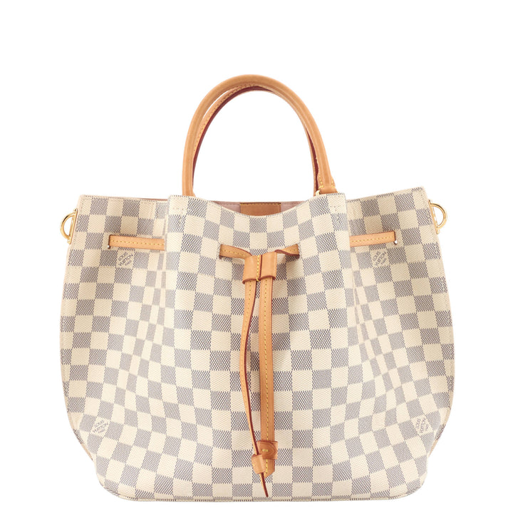 Girolata Damier Azur Canvas Tote Bag