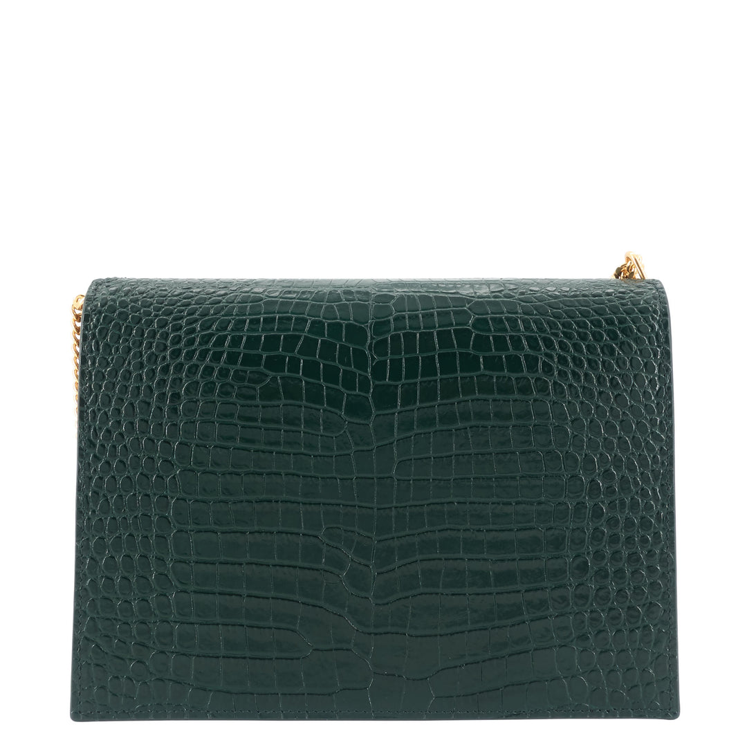 Cassandre Croc Embossed Leather Chain Bag