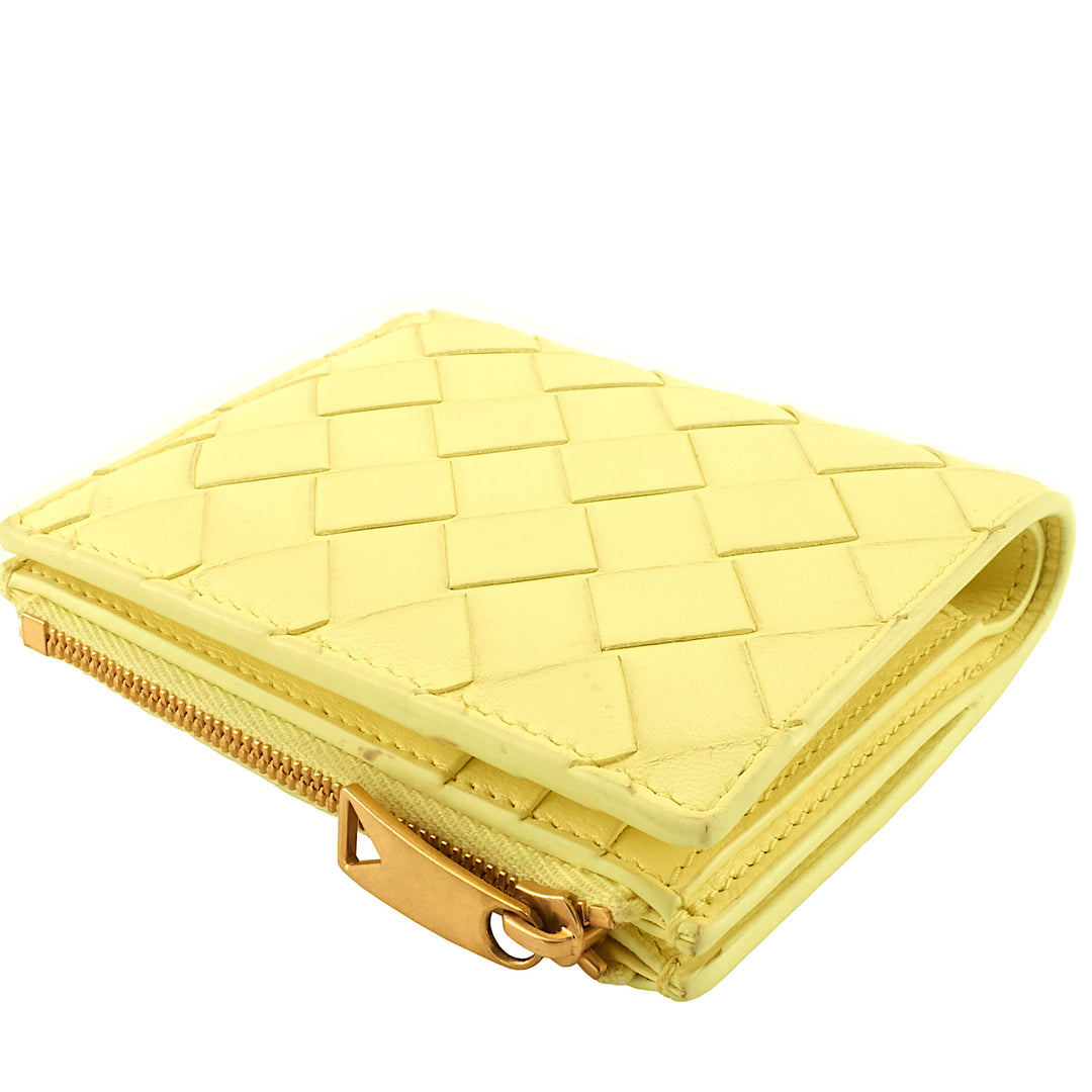 Nappa Intrecciato Small Bifold Zip Wallet