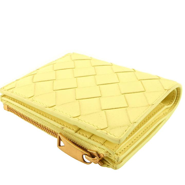Nappa Intrecciato Small Bifold Zip Wallet