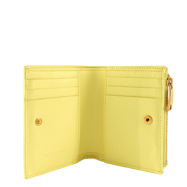 Nappa Intrecciato Small Bifold Zip Wallet