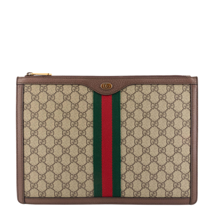 GG Supreme Canvas Web Ophidia Portfolio Pouch