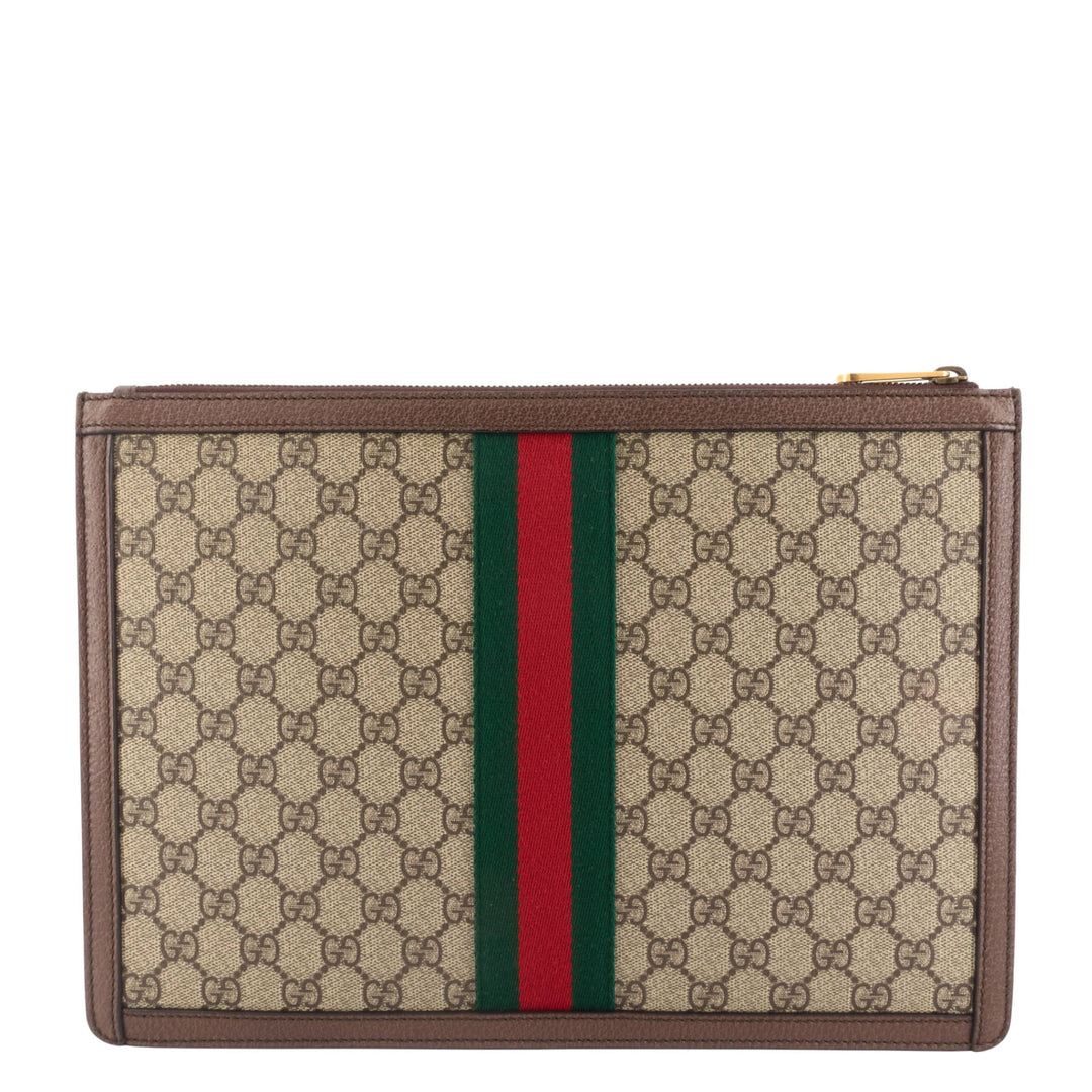 GG Supreme Canvas Web Ophidia Portfolio Pouch