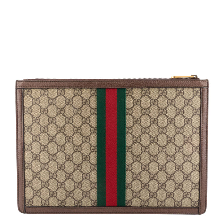 GG Supreme Canvas Web Ophidia Portfolio Pouch