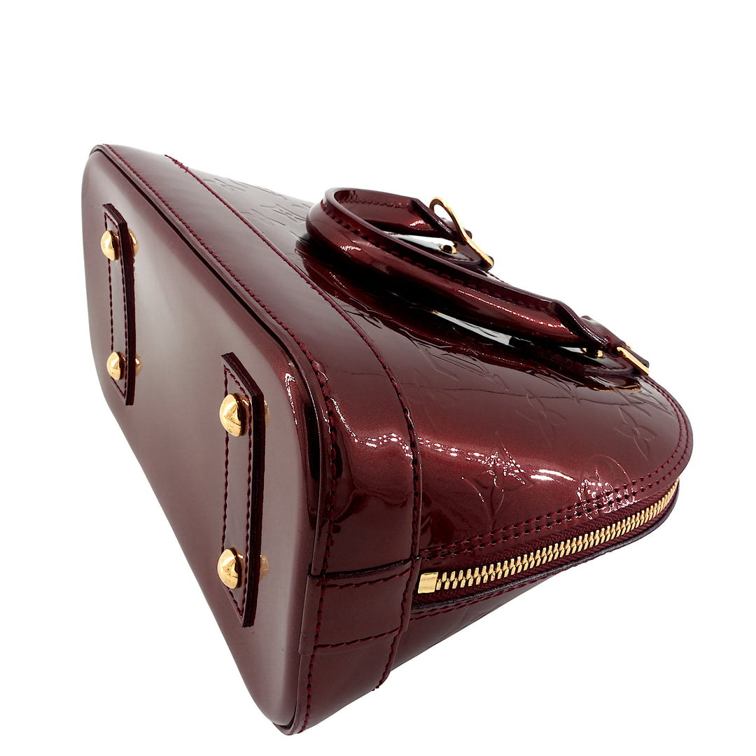 Alma BB Monogram Vernis Leather Bag