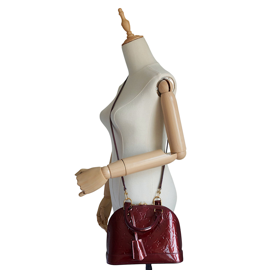 Alma BB Monogram Vernis Leather Bag