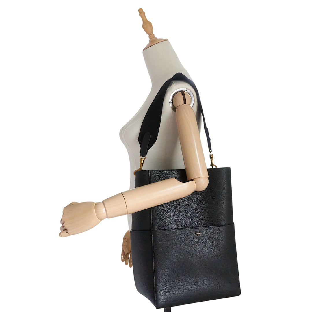Sangle Large Calfskin Leather Bucket Bag