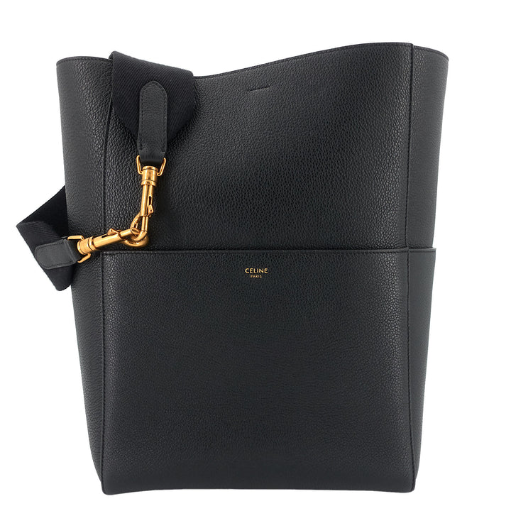 Sangle Large Calfskin Leather Bucket Bag