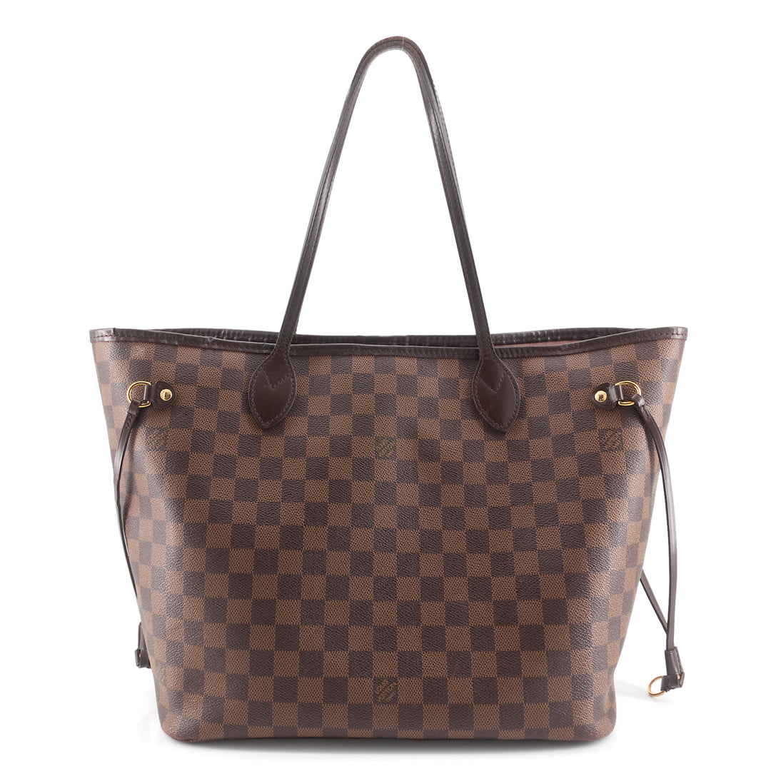 Neverfull MM Damier Ebene Canvas Bag with Pouch