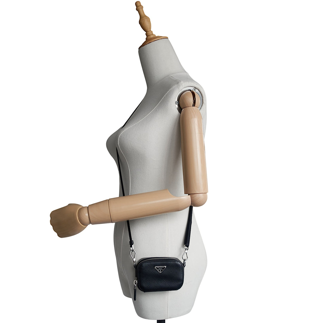 Saffiano Leather Mini Pouch