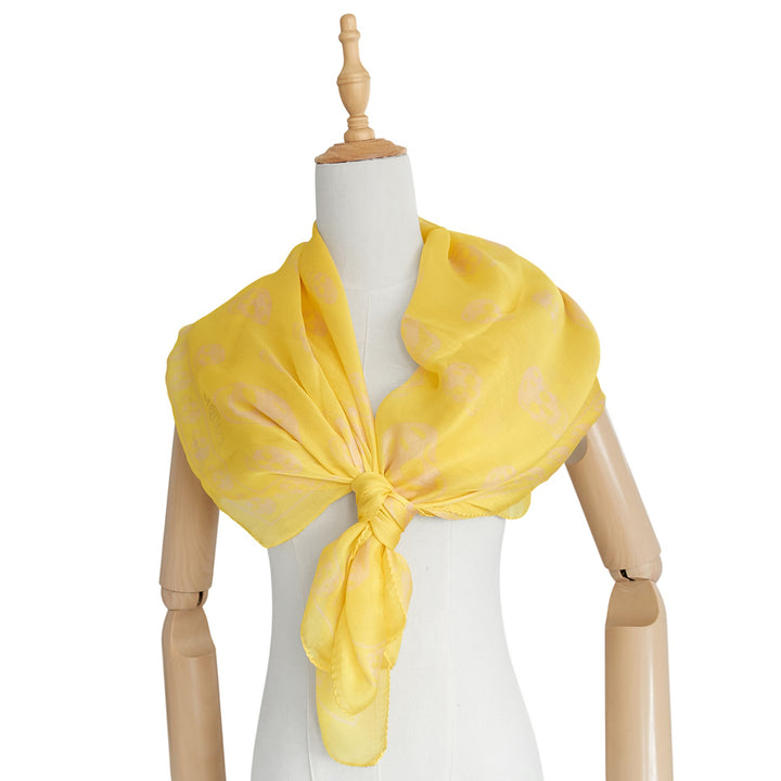 Alexander McQueen Skull Chiffon Scarf