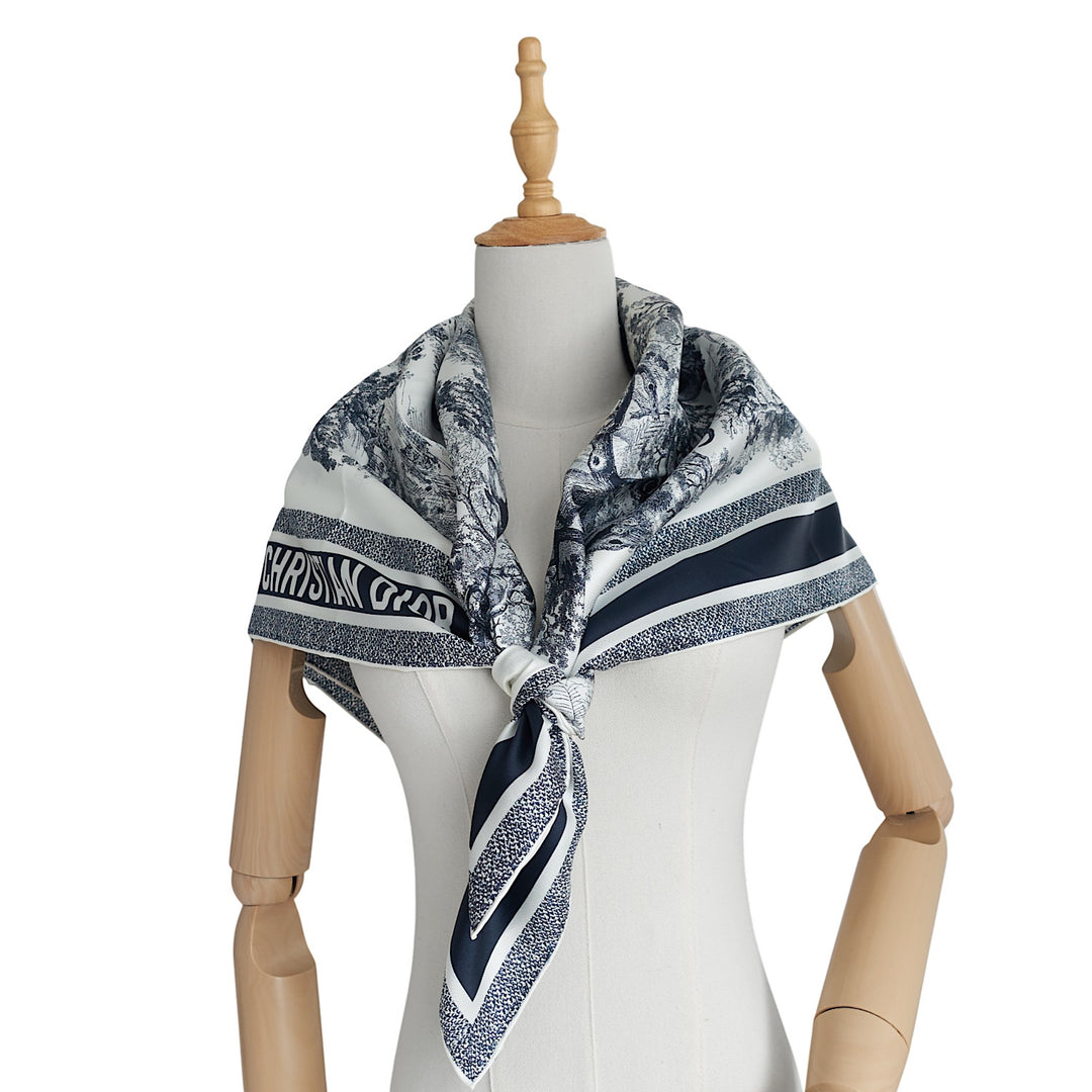 Toile de Jouy Sauvage Silk Scarf