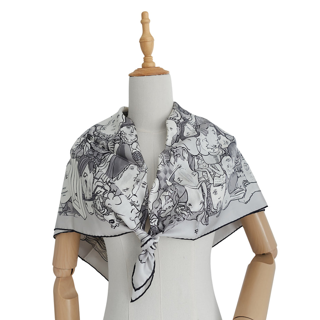 Metamorphoses Par Hermès-Paris Silk Twill Scarf by Philippe Dumas
