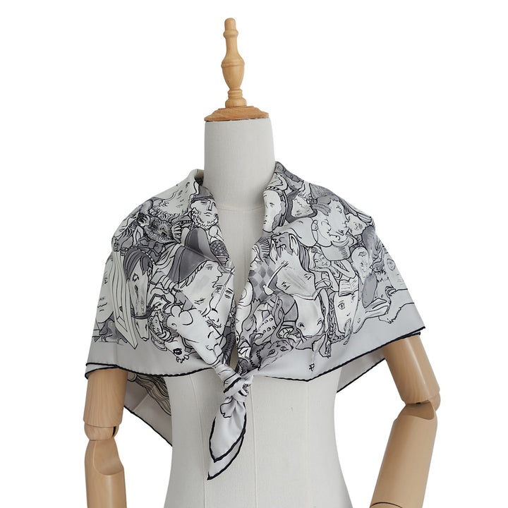 Metamorphoses Par Hermès-Paris Silk Twill Scarf by Philippe Dumas
