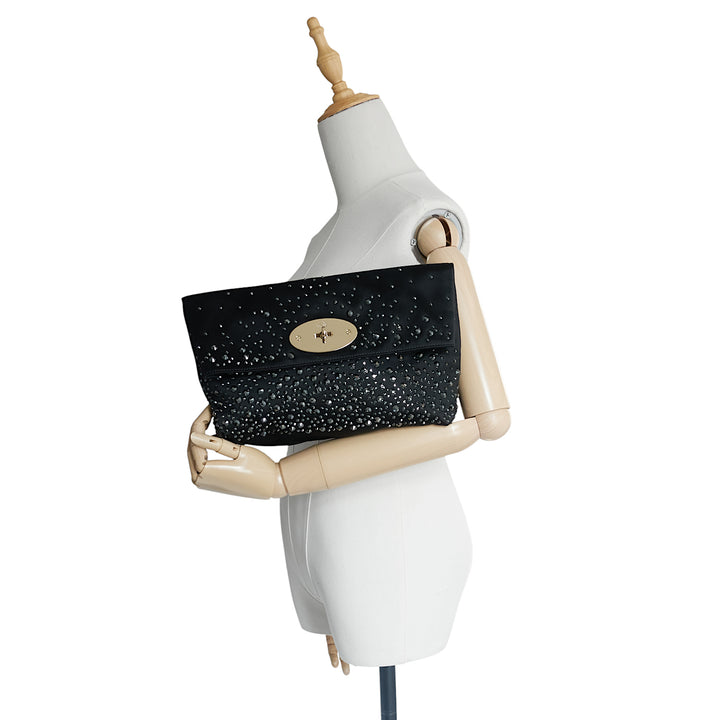 Mulberry Clemmie Satin Embellished Clutch