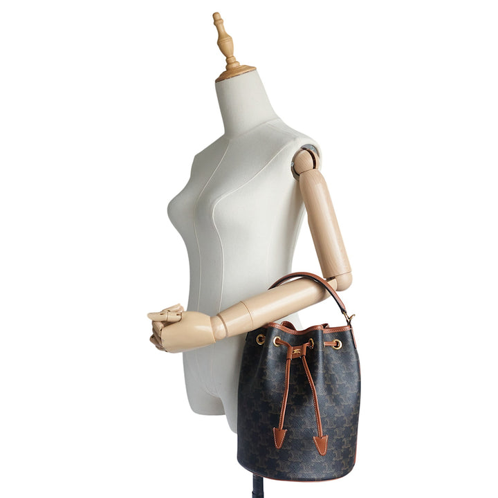 Clara Triomphe Canvas and Leather Bucket Bag