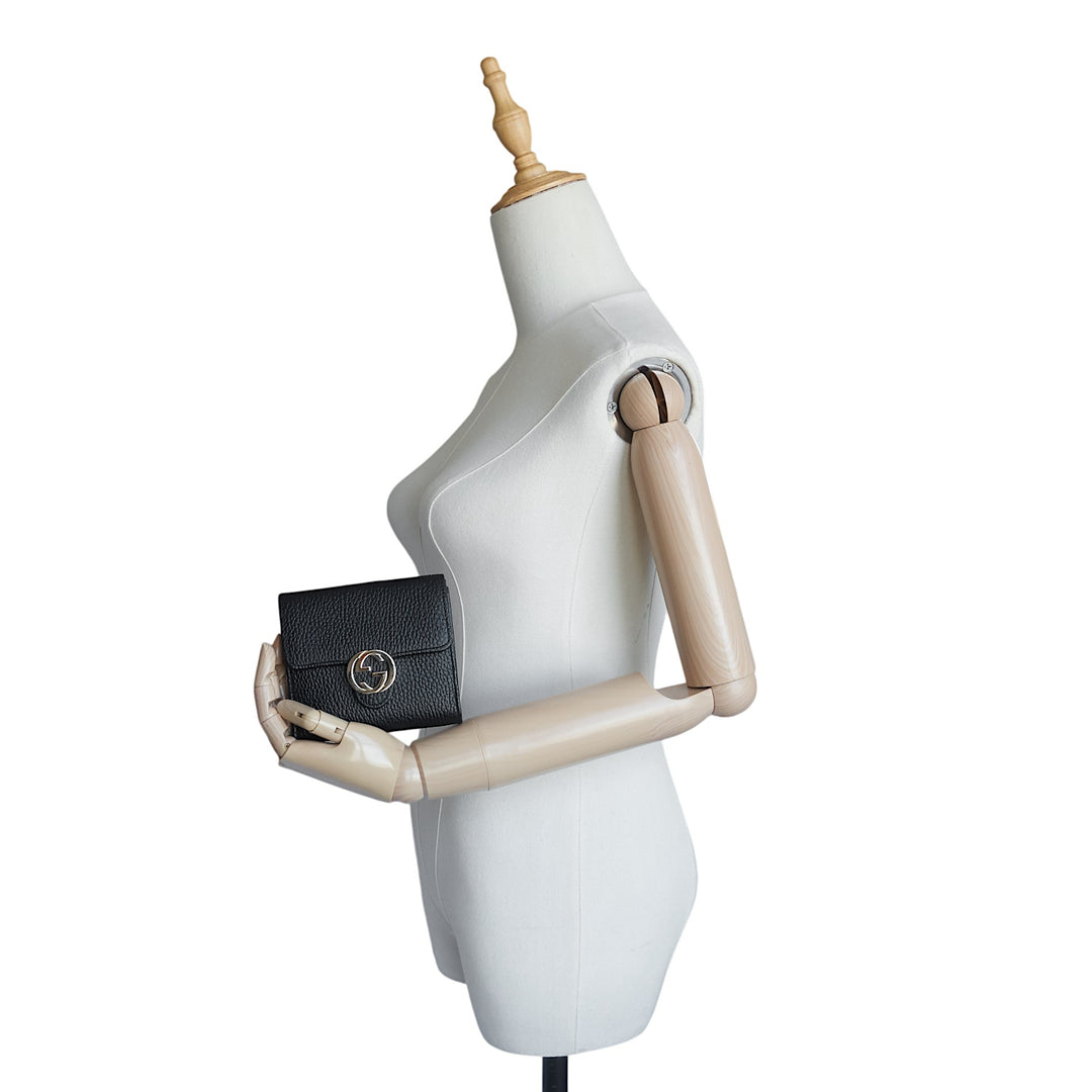 Dollar Calfskin Interlocking G French Wallet
