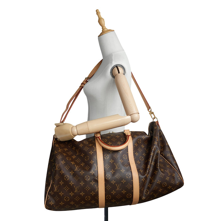 Keepall 55 Bandouliere Monogram Canvas Bag