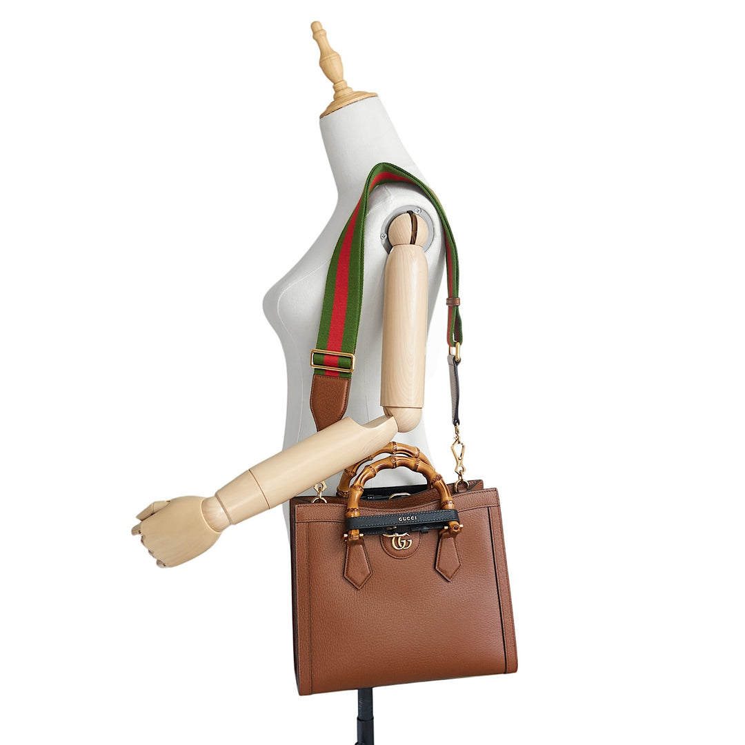 Diana Small Textured Leather Tote Bag