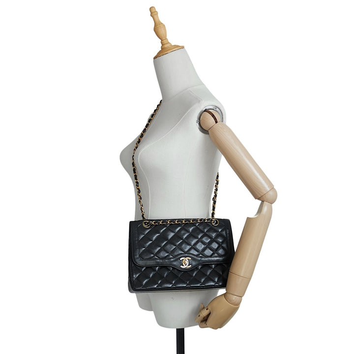 Paris Limited Edition Double Flap Lambskin Chain Bag