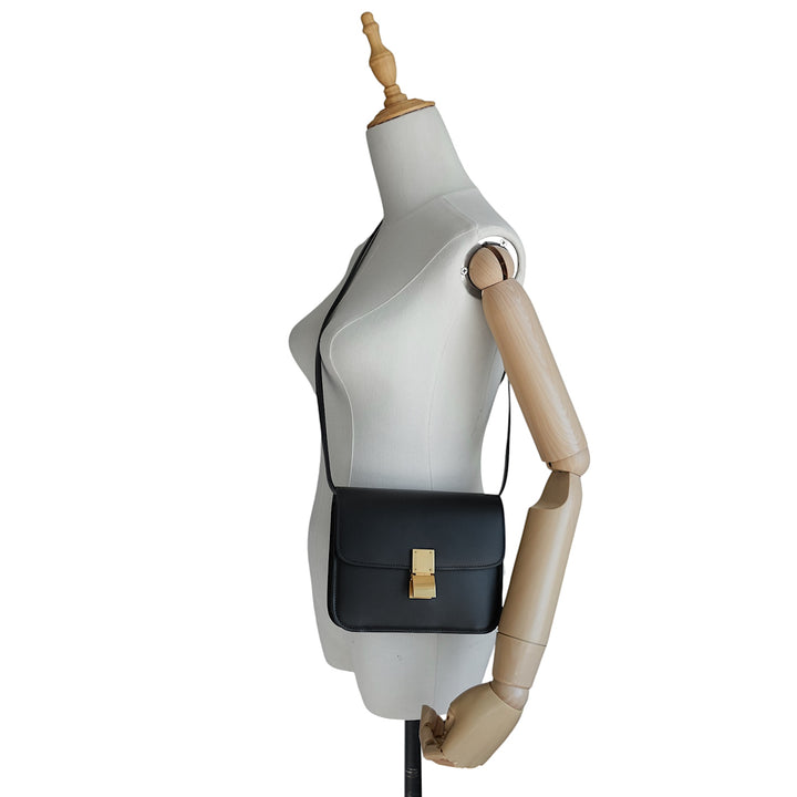 Classic Box Flap Teen Calfskin Leather Bag