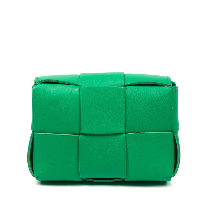 Cassette Candy Mini Intrecciato Leather Crossbody Bag