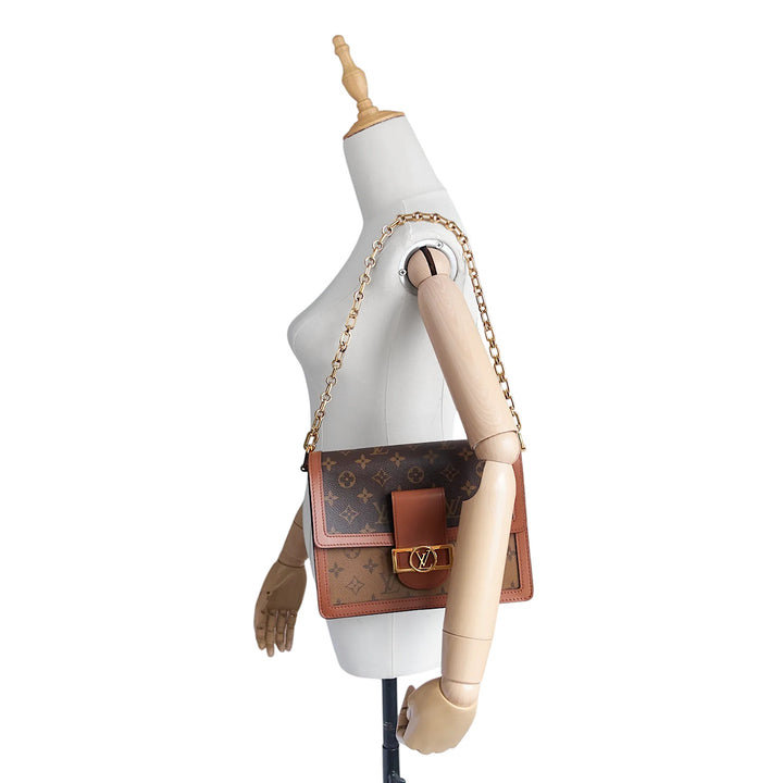 Dauphine MM Reverse Monogram Canvas Bag
