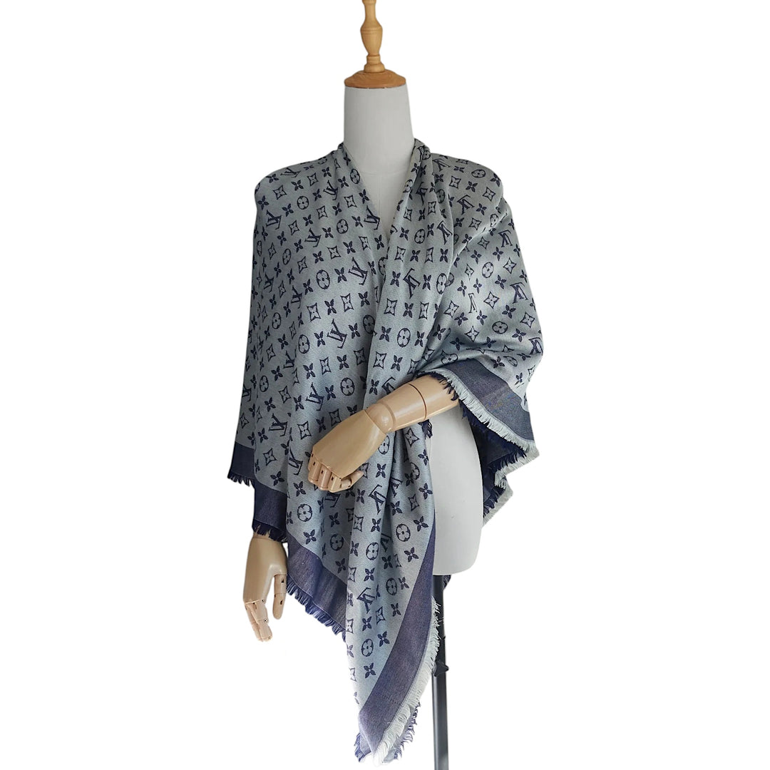 Monogram Denim Jacquard Shawl