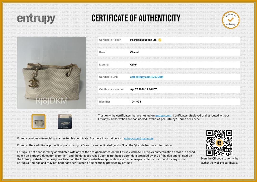 Chevron Two Tone Leather Shopper