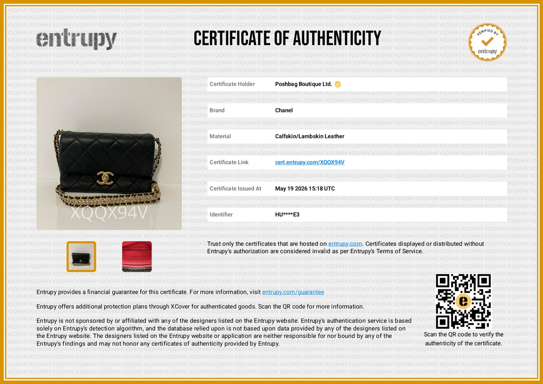 Small Belt Chain Calfskin Quilted Leather Flap Bag