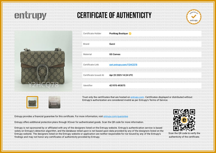 Dionysus Small GG Supreme Canvas Bag