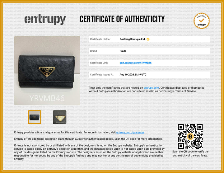 Black Saffiano Key Pouch
