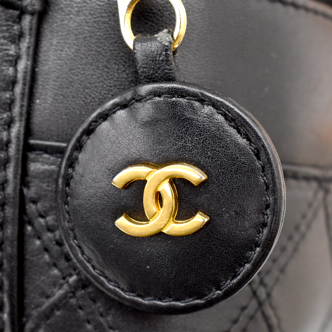 Vintage Black Leather Vanity Case