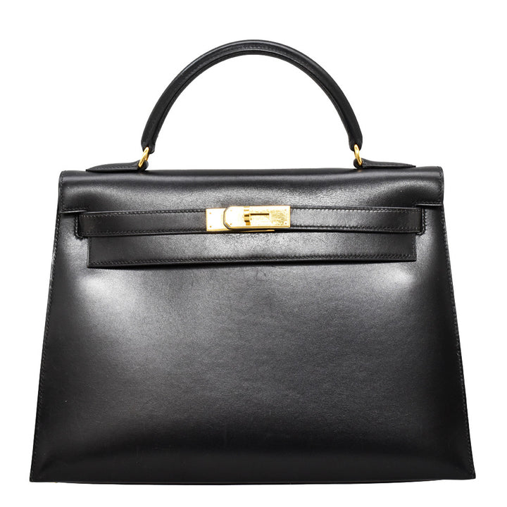 Kelly 32 Black Sellier 1999 Bag
