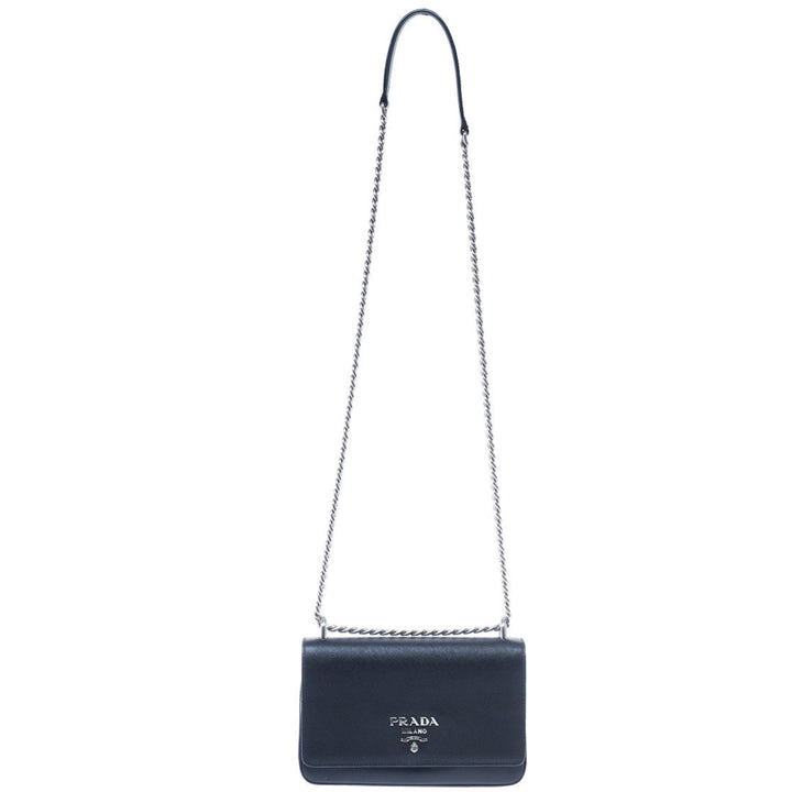 Saffiano-Trimmed City Calf Crossbody Bag