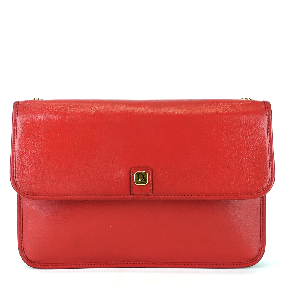 red leather vintage crossbody bag