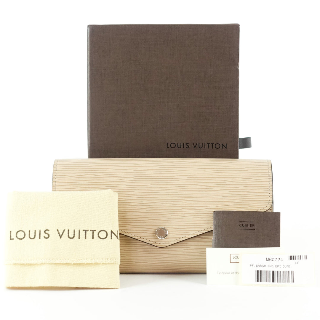 epi leather sarah wallet