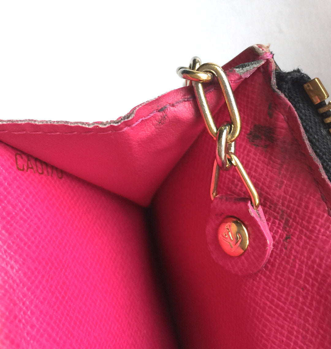multicolour coin purse with key ring