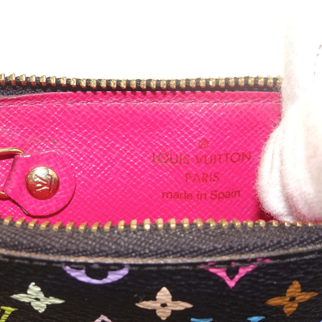 multicolour coin purse with key ring