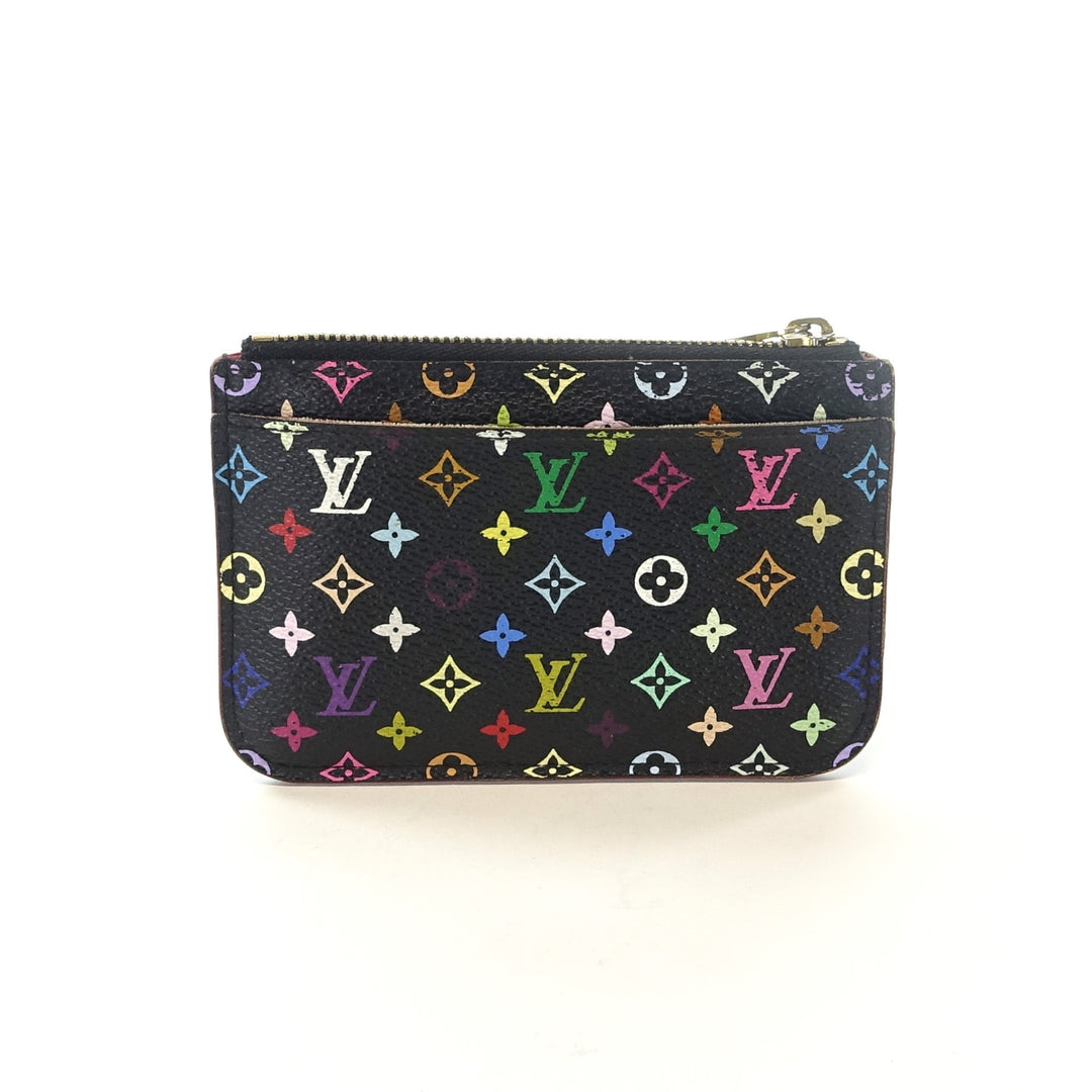 multicolour coin purse with key ring