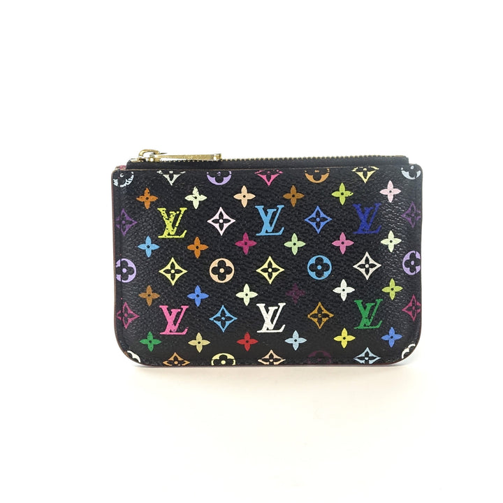 multicolour coin purse with key ring